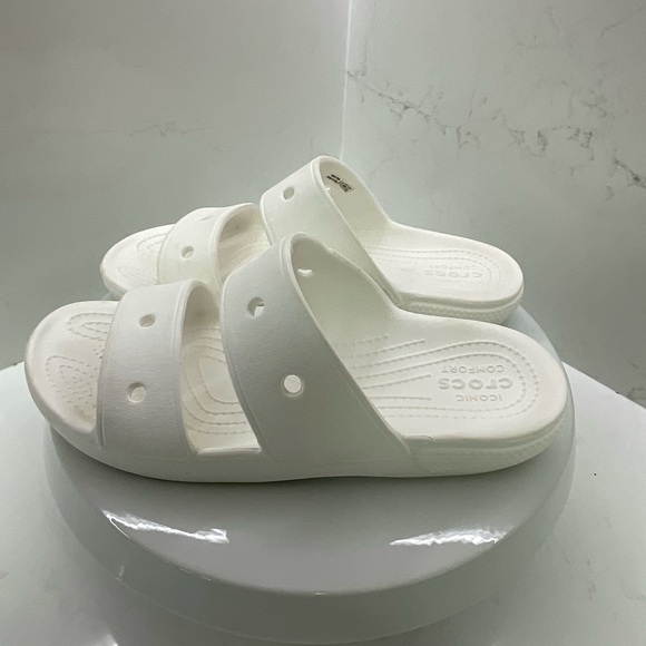 Crocs Classic Sandal White Unisex Slip On Size Men 6/ Women 8 - Picture 2 of 7